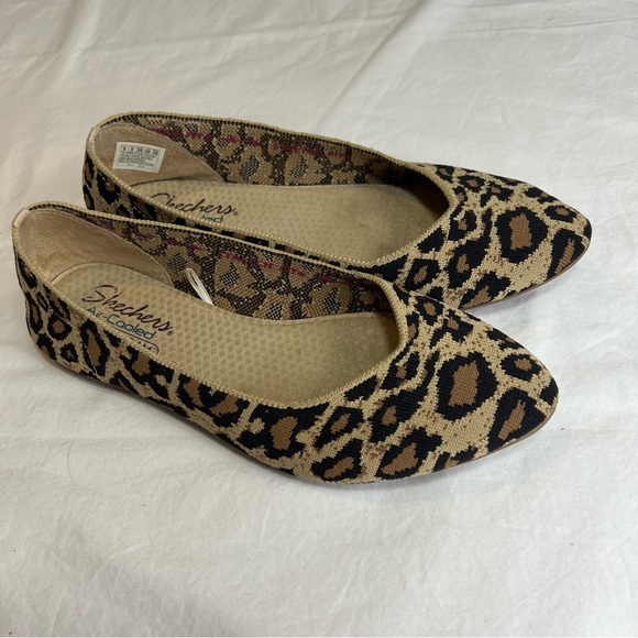 Sketchers leopard print soft point toe flats loafers size 9 - Picture 2 of 4